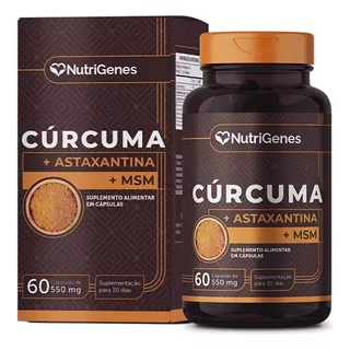 Cúrcuma+ Msm + Astaxantina 500mg 60caps Nutrigenes Sabor Without Flavor