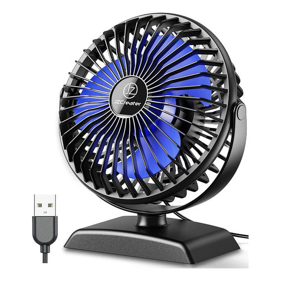  Ventilador De Escritorio, Usb, Flujo De Aire, 3 Velocidades