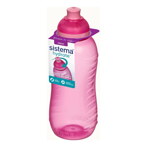 Botella Hidratación Sistema Rubbermaid Squeeze 330 Ml Kids Color Rosa