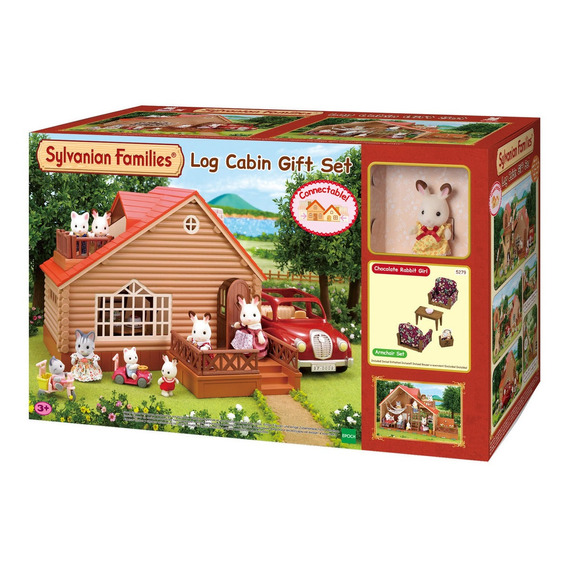 Sylvanian Families Cabaña Casa Troncos Muebles Accesorios Ax