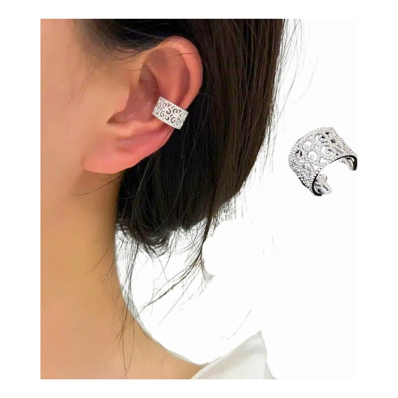Aretes Mujer Ear Cuff Solitario Ear Cuff Silver