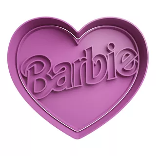  Cortador De Galletas Con Logo De Corazón De Barbie