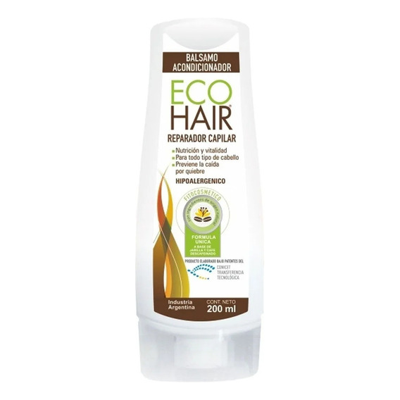 Acondicionador Ecohair Bálsamo Reparador en botella de 200mL por 1 unidad