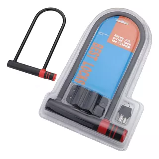 Candado U Lock Para Bicicleta Y Moto 2 Llaves Grande Color Negro