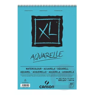 Bloco De Papel Canson Aquarela - Xl Aquarelle - 300g/m² A3