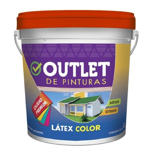 Pintura Látex Color Premium Interior Exterior X 4 Litros Color Magenta