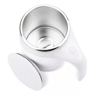 Caneca Mixer Inox Automática Elétrica Misturador Shake Café Cor Branco