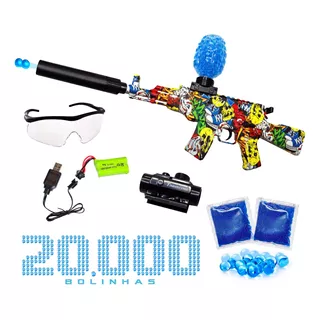 Arminha Bolinha Gel Automática Arma Brinquedo Rifle Elétrico