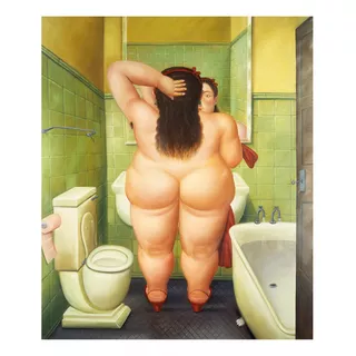 Lamina Fine Art El Baño Fernando Botero 71x60 Cm Myc Arte