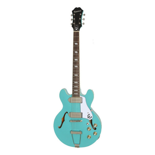 Guitarra eléctrica Epiphone Archtop Casino Coupe es-339 de arce turquoise níquel con diapasón de granadillo brasileño