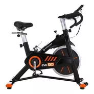 Bicicleta Estática Evolution Fitness Evo Go Para Spinning Negra Y Naranja