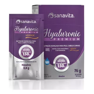 Hyaluronic Premium Verisol Neutro 75g 20 Sachês - Sanavita