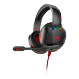 Audífonos Gamer Maxell Headset Force9 Jack 3.5 Conector Usb Luz Rgb Control De Volúmen