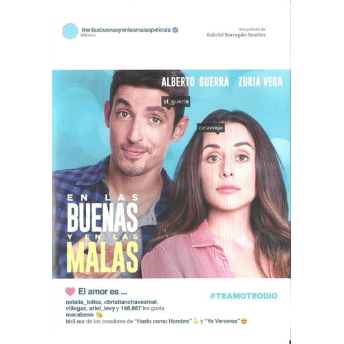 En Las Buenas Y En Las Malas | Dvd Zuria Vega Película Nuevo