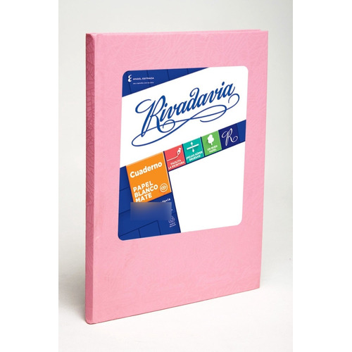 Cuaderno Rivadavia Rayado 50 Hojas 16x21 Color Rosa