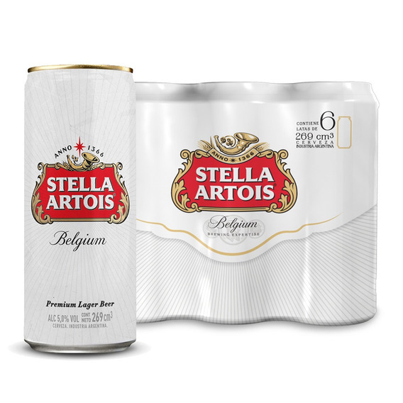 Cerveza Stella Artois European Pale Lager lata 269 mL 6 unidades