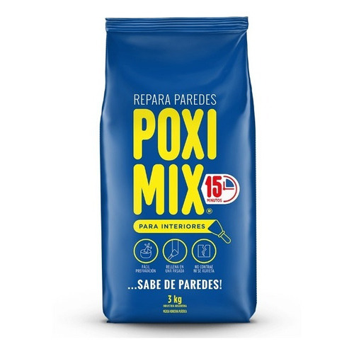 Poximix® - Mezcla Adhesiva A Base De Yeso De Interior - 3 Kg