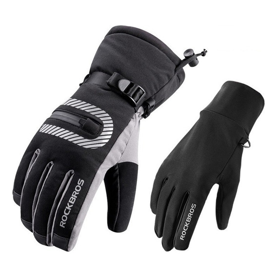 Guantes Frío Extremo Rockbros 2 En 1. Nieve Moto Bicicleta