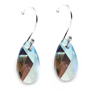 Aretes Zvezda, Leaves Color Black Diamond Shimmer Plata.925