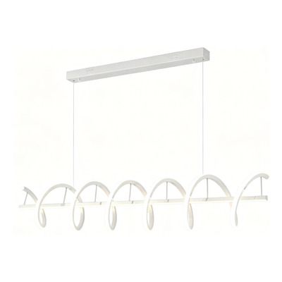 Lampara Colgante Led Espiral Cct Diseño Blanco Ldf40045-b Blanco