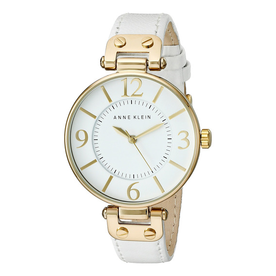 Reloj Anne Klein 109168wtwt Con Correa De Piel Dorada Para M