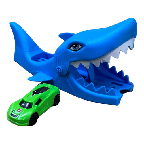 Tiburón Lanzador De Auto - Tiburon Azul Auto Increible Color Verde