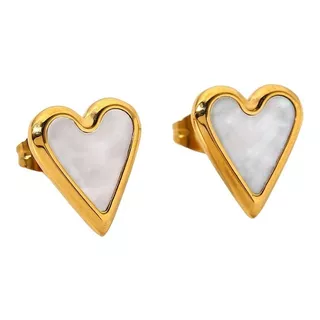 Aros Enchapados En Oro 18k, Leyla Blancos, Ohmytore (oms37)