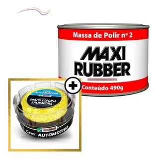 Massa De Polir Nº2 + Cera Automotiva Polimento Maxi Rubber 110v/220v