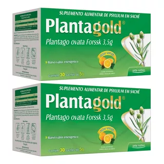 Planta Gold Psyllium Plantago Ovata Forssk Kit 2x30 Sachês 