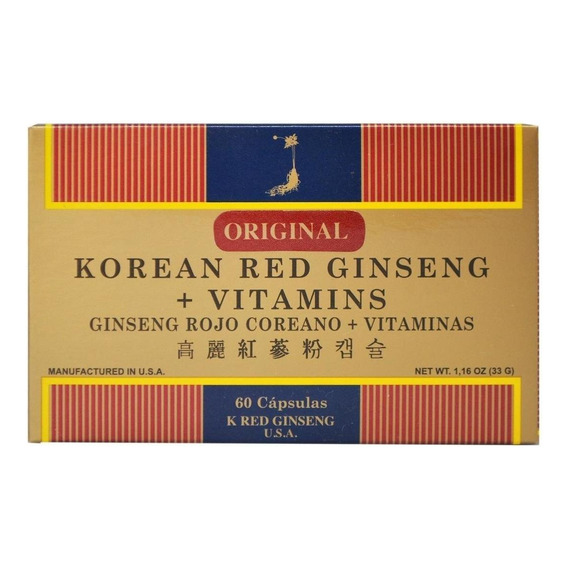 Energizante - Ginseng Rojo K Red+vitaminas X 60 Capsulas Sabor Sin sabor
