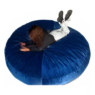 Puff Sillón King Size Relleno 140 Cm Terciopelo Lavable