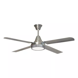 Ventilador De Techo Blumt Vt120 Plateado Y Luz Fría Con 4 Palas Color  Plateado De  Acero, 120 cm De Diámetro 50 Hz 220 v