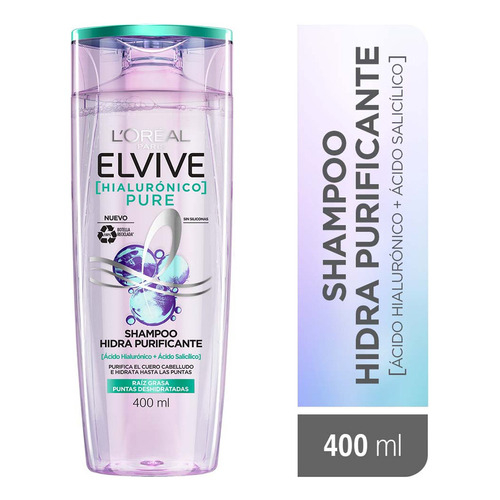 Shampoo Hialuronico Pure Elvive L'Oréal Paris 400 Ml