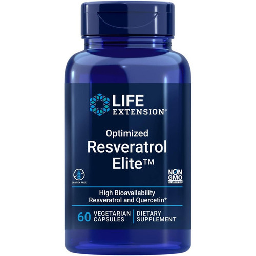 Life Extension Resveratrol Optimizado Elite 60 Cáp Sfn Sabor Sin sabor