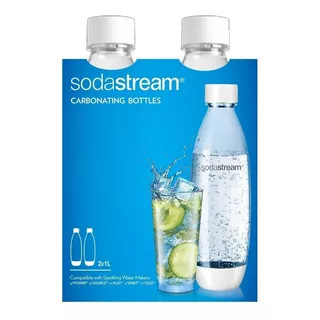 Botellas Sodastream Twinpack 1 Litro Pack X2 - Color Blanco