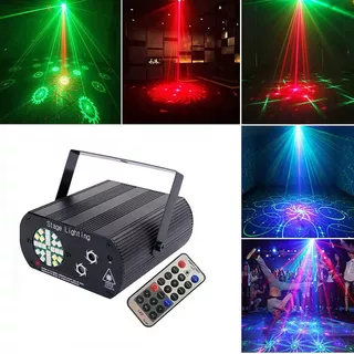 Proyector Luz Led Laser Audioritmo Dibu Efectos Control Ps01