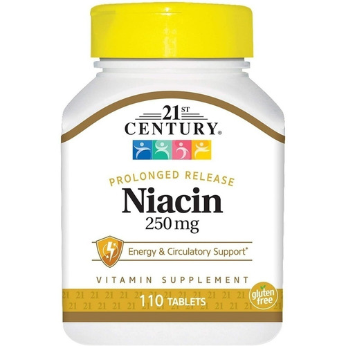 Niacina Vitamina B3 Premium 250 Mg 110 Tabletas Eg N9 Sabor Sin sabor