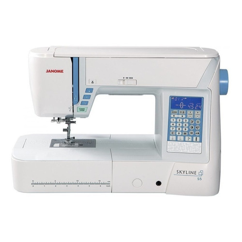 Máquina de coser recta Janome Skyline S5 portable blanca 220V