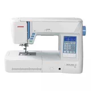 Máquina De Coser Recta Janome Skyline S5 Portable Blanca 220v