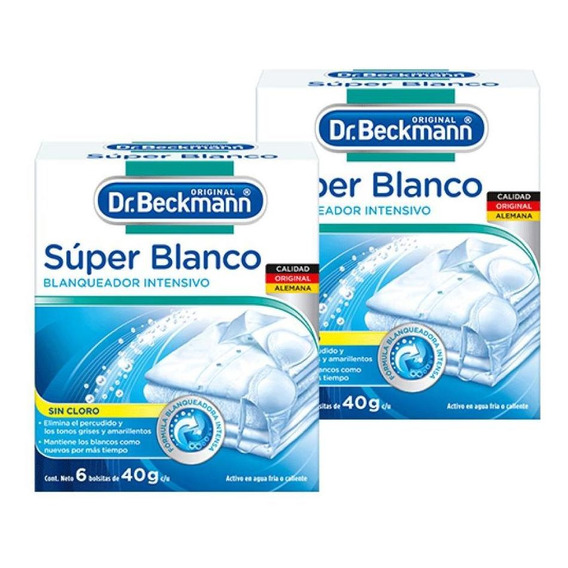 Blanqueador Intensivo Sin Cloro Super Blanco Dr Beckmann X2