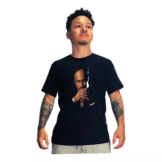 Camiseta Camisa Tupac Shakur 2pac Thug Life Smoke Malha 30,1