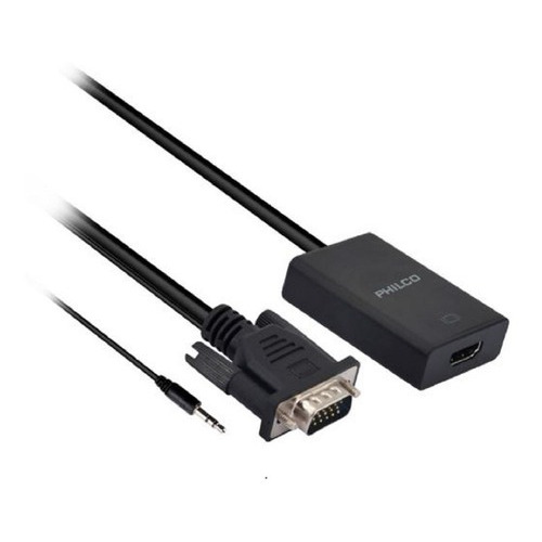 Adaptador Conversor Vga + Audio A Hdmi Full Hd Philco