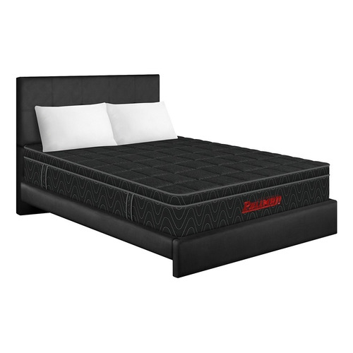 Combo Pullman Orthopack Mohnblatt Eu Ne+ Queen + Cama Len Color Negro