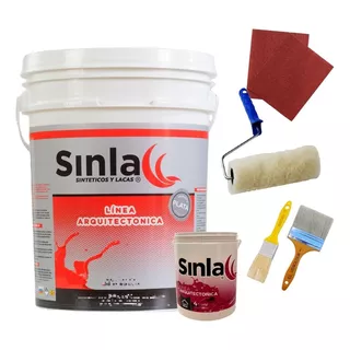 Combo Pintura Látex 20lts Enduido Rodillo Pinceles Lijas