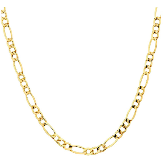 Cadena Figaro 3x1 Oro 14k Kilates 60cm 2.8mm Italy Unisex