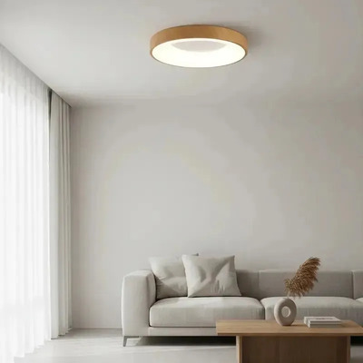 Plafon Led Halo Madera Diseño Moderno 38w Lda81038-m Madera