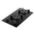 Cooktop 2 Bocas A Gás Preto Com Mesa De Vidro Atlas U Top