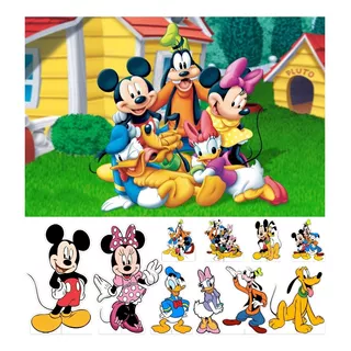 Kit Display + Painel 1,5x1m Festa Infantil Turma Mickey