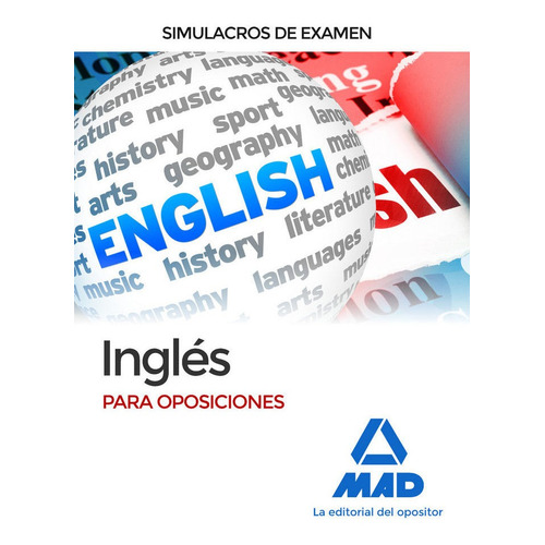 Inglãâ©s Para Oposiciones. Simulacros De Examen, De Martos Carmona, Alba. Editorial Mad, Tapa Blanda En Español