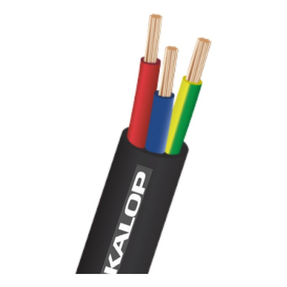 Cable Tipo Taller Kalop 3x2,5 Mm Tpr Rollo X 60mt / Metros